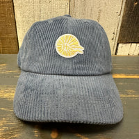 Hermosa Beach CLASSIC MINI LOGO Corduroy Dad Hat - Slate Blue