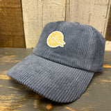 Hermosa Beach CLASSIC MINI LOGO Corduroy Dad Hat - Slate Blue