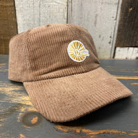 Hermosa Beach CLASSIC MINI LOGO Corduroy Dad Hat - Dune Brown