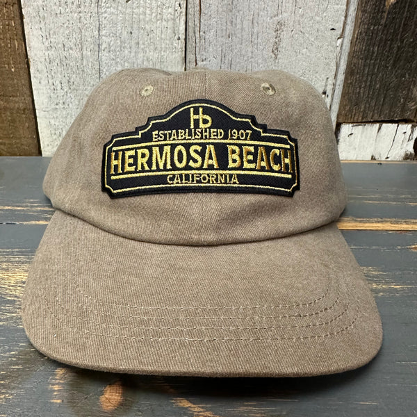 Hermosa Beach ARE YOU ESTABLISHED? Washed Cotton Field Trip Hat - Scout Brown