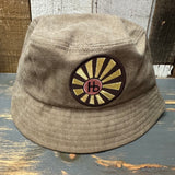 Hermosa Beach SUNBEAMS Vintage Washed Bucket Hat - Scout Brown