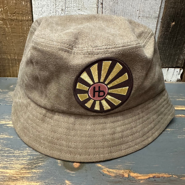 Hermosa Beach SUNBEAMS Vintage Washed Bucket Hat - Scout Brown