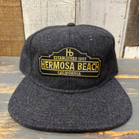 Hermosa Beach ARE YOU ESTABLISHED? Mid Profile Strapback Hat - Heather Black