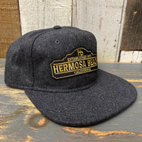 Hermosa Beach ARE YOU ESTABLISHED? Mid Profile Strapback Hat - Heather Black