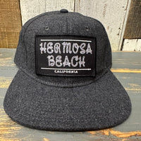 Hermosa Beach ROPER Mid Profile Strapback Hat - Heather Black