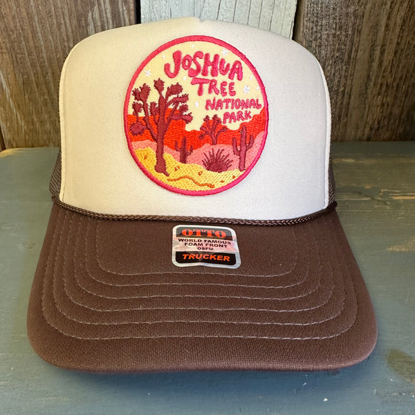 JOSHUA TREE NATIONAL PARK High Crown Trucker Hat - Brown/Tan/Brown