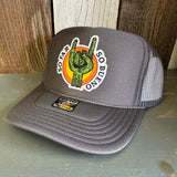 SO FAR :: SO BUENO High Crown Trucker Hat - Charcoal (Curved Brim)