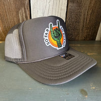 SO FAR :: SO BUENO High Crown Trucker Hat - Charcoal (Curved Brim)