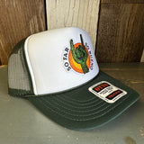 SO FAR :: SO BUENO High Crown Trucker Hat - Dark Green/White