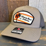 Hermosa Beach RETRO SUNSET Five-Panel Trucker Cap - Pale Khaki/ Loden Green