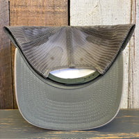 Hermosa Beach GOLF CARTS & YOGA PANTS Five-Panel Trucker Cap - Beetle Green/Quarry