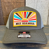 Hermosa Beach MUY HERMOSA Five-Panel Trucker Cap - Beetle Green/Quarry