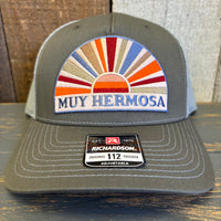 Hermosa Beach MUY HERMOSA Five-Panel Trucker Cap - Beetle Green/Quarry