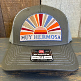 Hermosa Beach MUY HERMOSA Five-Panel Trucker Cap - Beetle Green/Quarry