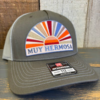 Hermosa Beach MUY HERMOSA Five-Panel Trucker Cap - Beetle Green/Quarry