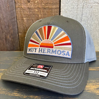 Hermosa Beach MUY HERMOSA Five-Panel Trucker Cap - Beetle Green/Quarry