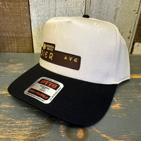 Hermosa Beach PIER AVE 5 Panel Mid Profile Cap - Black/Natural