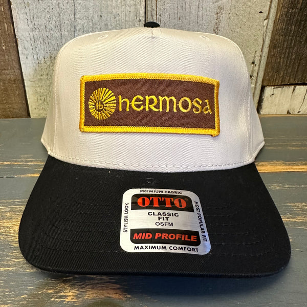 Hermosa Beach AS REAL AS THE STREETS 5 Panel Mid Profile Cap - Black/Natural