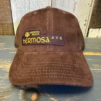 Hermosa Beach HERMOSA AVE 6 Panel Corduroy Trucker Hat - Brown