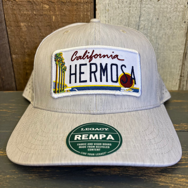 Hermosa Beach CALIFORNIA LICENSE PLATE Mid-Pro Adjustable Cap - Eco Sand