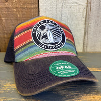 SOUTH BAY SURF (Black Patch) Five-Panel Trucker Cap - Poncho