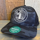 SOUTH BAY SURF (Black Patch) Mid-Pro Adjustable Cap - Black Camo