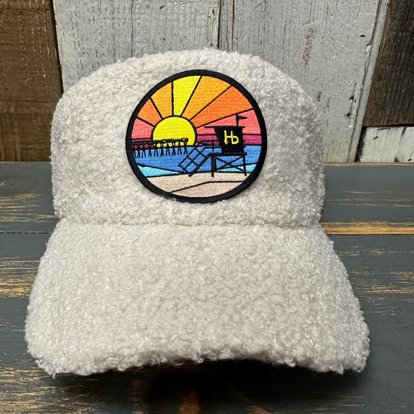 Hermosa Beach OBLIGATORY SUNSET Sherpa Cap - Beige