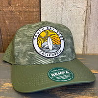 SOUTH BAY SURF (Multi Colored Patch) Mid-Pro Adjustable Cap - Green Army Camo Dots