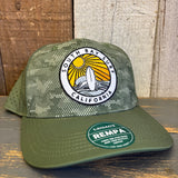 SOUTH BAY SURF (Multi Colored Patch) Mid-Pro Adjustable Cap - Green Army Camo Dots