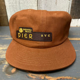 Hermosa Beach PIER AVE Brushed Cotton Field Trip Strapback Hat - Rust