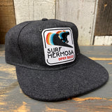 Hermosa Beach SURF HERMOSA :: OPEN DAILY Mid Profile Strapback Hat - Heather Black