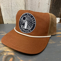 SOUTH BAY SURF (Navy Patch) Brushed Rope Trucker Hat - Rust