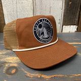 SOUTH BAY SURF (Navy Patch) Brushed Rope Trucker Hat - Rust