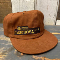 Hermosa Beach HERMOSA AVE Brushed Cotton Field Trip Strapback Hat - Rust