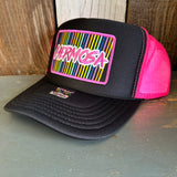 Hermosa Beach HERMOSA '84 High Crown Trucker Hat - Black/Pink/Black