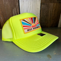 Hermosa Beach MUY HERMOSA Trucker Hat - Neon Yellow