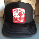 JOSHUA TREE NATIONAL PARK High Crown Trucker Hat - Black (Curved Brim)