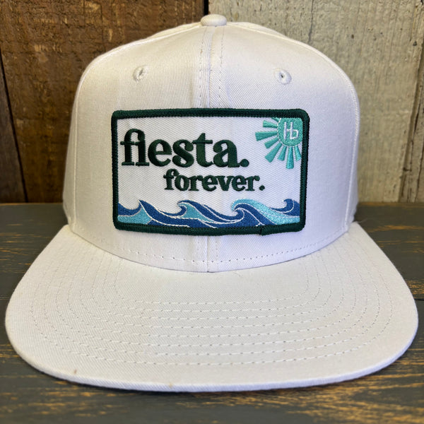 Hermosa Beach FIESTA FOREVER 6 Panel Mid Profile Snapback Hat - White