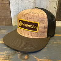 Hermosa Beach AS REAL AS THE STREETS Premium Cork Trucker Hat (Military Green)