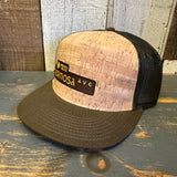 Hermosa Beach HERMOSA AVE Premium Cork Trucker Hat (Military Green)