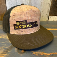 Hermosa Beach HERMOSA AVE Premium Cork Trucker Hat (Military Green)