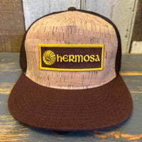 Hermosa Beach AS REAL AS THE STREETS Premium Cork Trucker Hat (Brown)