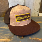 Hermosa Beach AS REAL AS THE STREETS Premium Cork Trucker Hat (Brown)