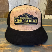 Hermosa Beach ARE YOU ESTABLISHED? Premium Cork Trucker Hat (Black)