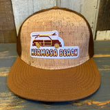 Hermosa Beach WOODIE Premium Cork Trucker Hat (Cypress Brown)