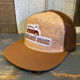 Hermosa Beach WOODIE Premium Cork Trucker Hat (Cypress Brown)