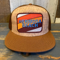 Hermosa Beach GOLF CARTS & YOGA MATS Premium Cork Trucker Hat (Cypress Brown)