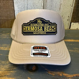 Hermosa BeachARE YOU ESTABLISHED? High Crown Trucker Hat (Khaki)