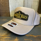 Hermosa BeachARE YOU ESTABLISHED? High Crown Trucker Hat (Khaki)