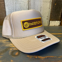 Hermosa Beach AS REAL AS THE STREETS High Crown Trucker Hat (Khaki)